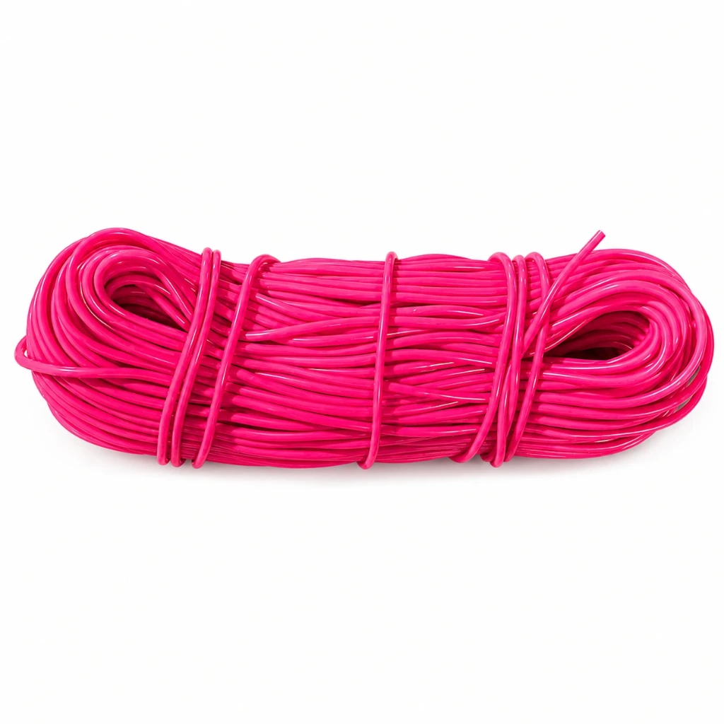 Hilo de plastico rosa neon para tejer sillas (Rejilla)