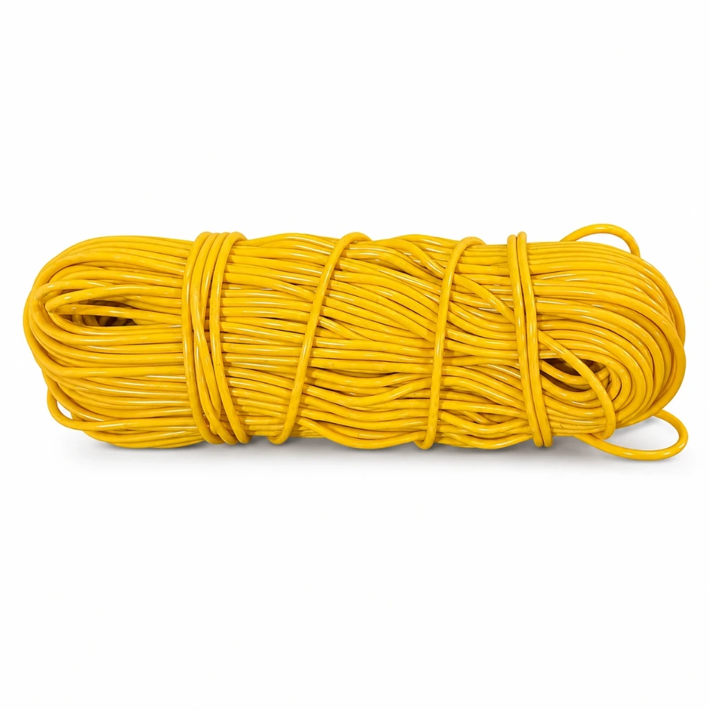 Hilo de plastico amarillo mostaza para tejer sillas (Rejilla)