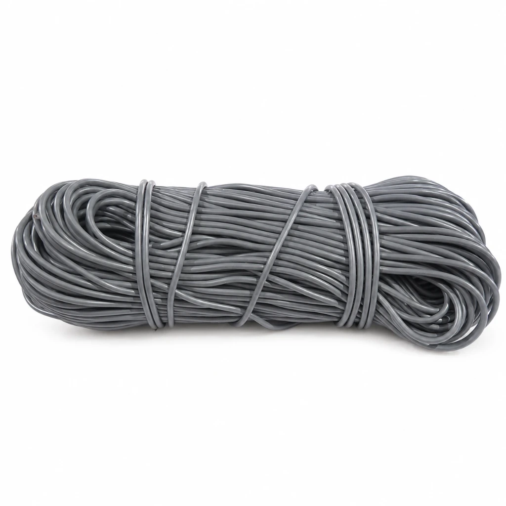 Hilo de plastico gris metalico para tejer sillas (Rejilla)
