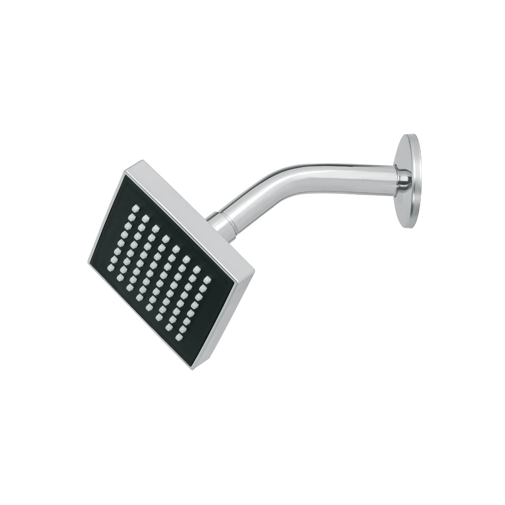 [46732] Regadera cuadrada 4, ABS, con brazo y chapeton cromo AQUA