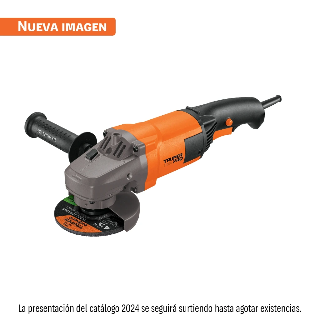 Esmeriladora angular 4-1/2' 1300W TRUPER PRO