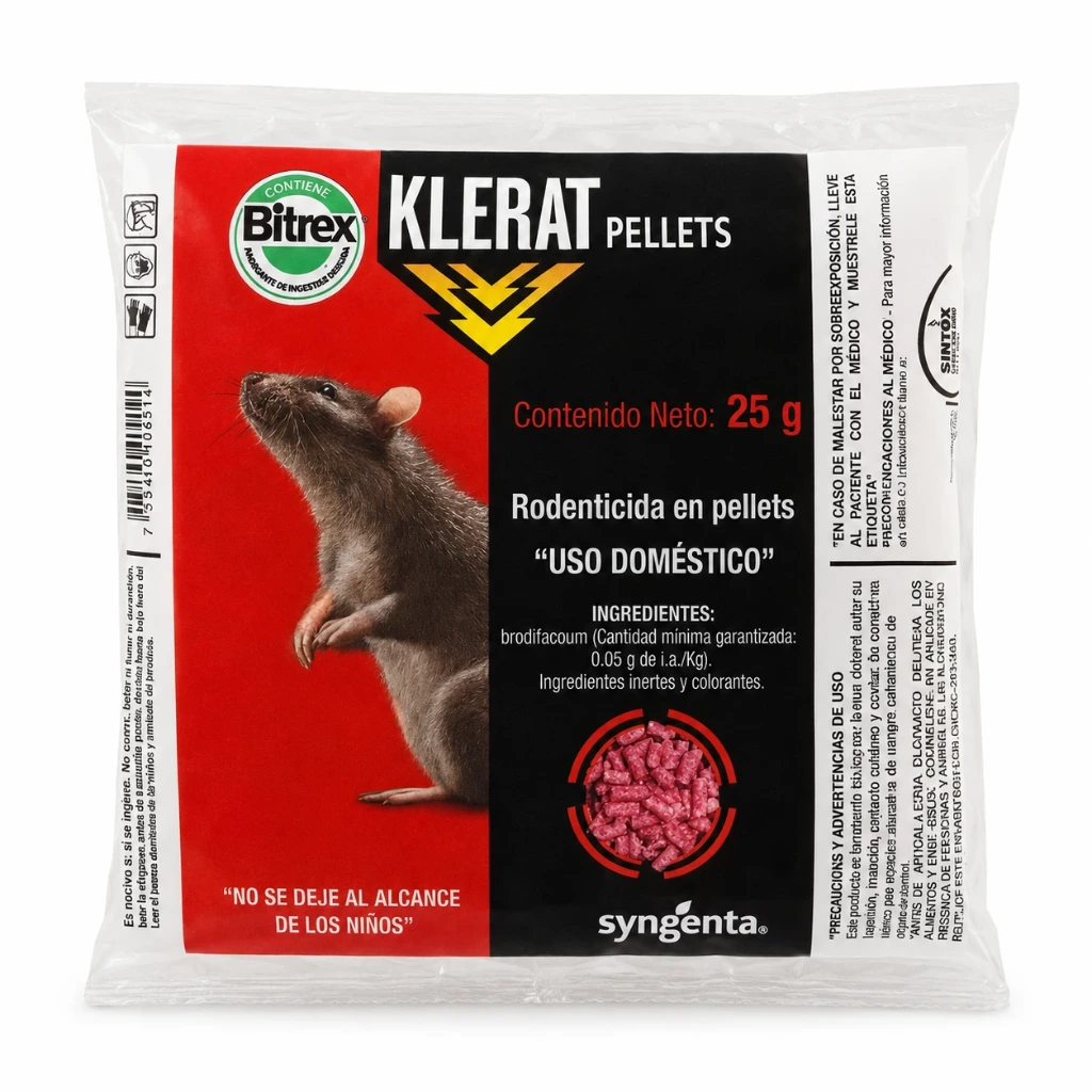 Klerat pellets sobre con 25grs