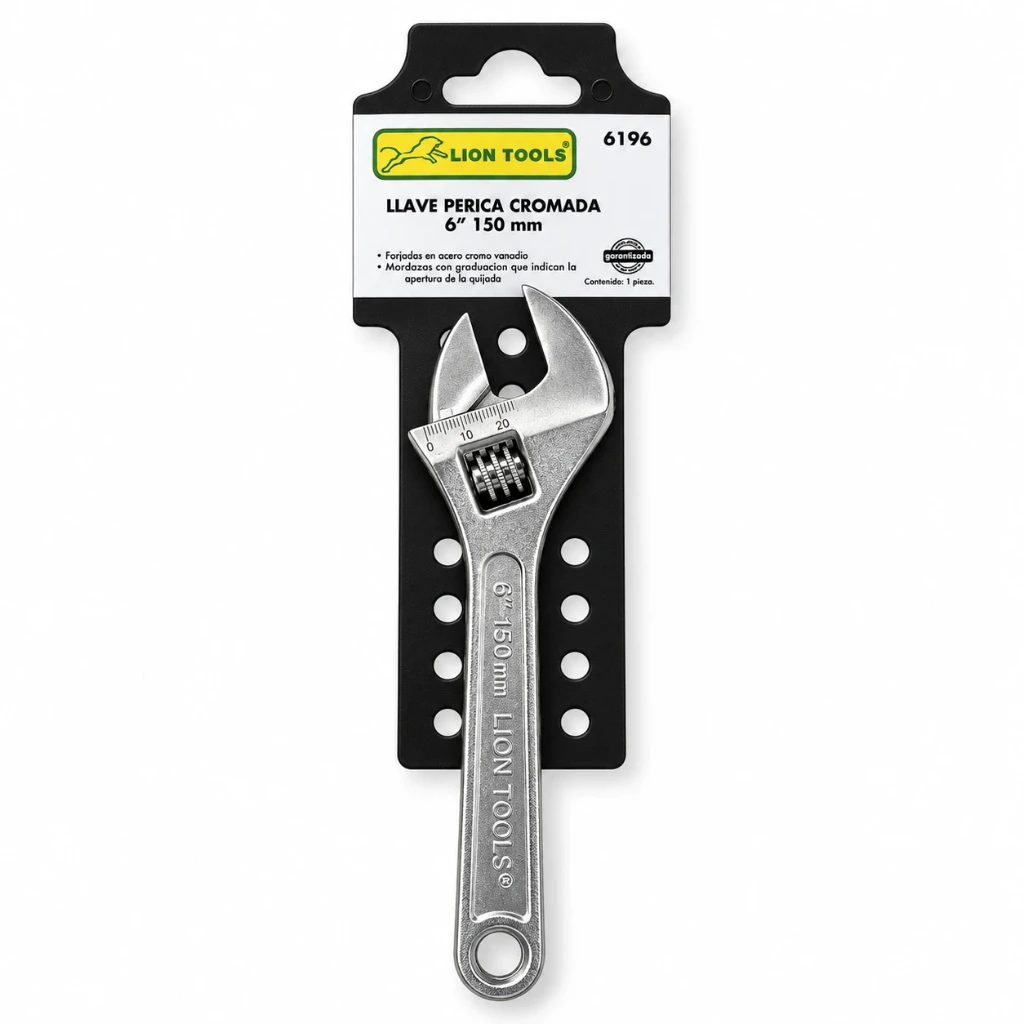Llave perica cromada 6" perica | Lion tools