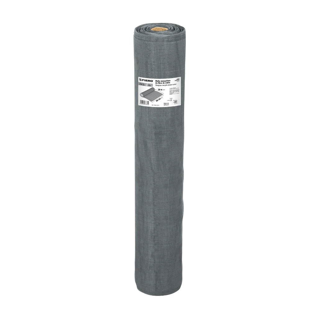 Rollo malla mosquitera 0.60 m Fibra de vidreo gris con 30 metros | Fiero