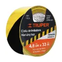 Rollo de 33 m de cinta delimitadora amarilla / negro|Truper