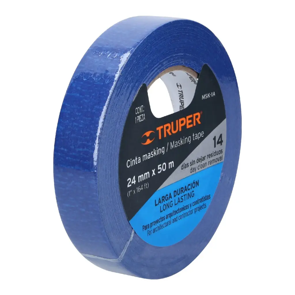 [12622] Cinta masking tape azul de 1" x 50 m para pintor|Truper