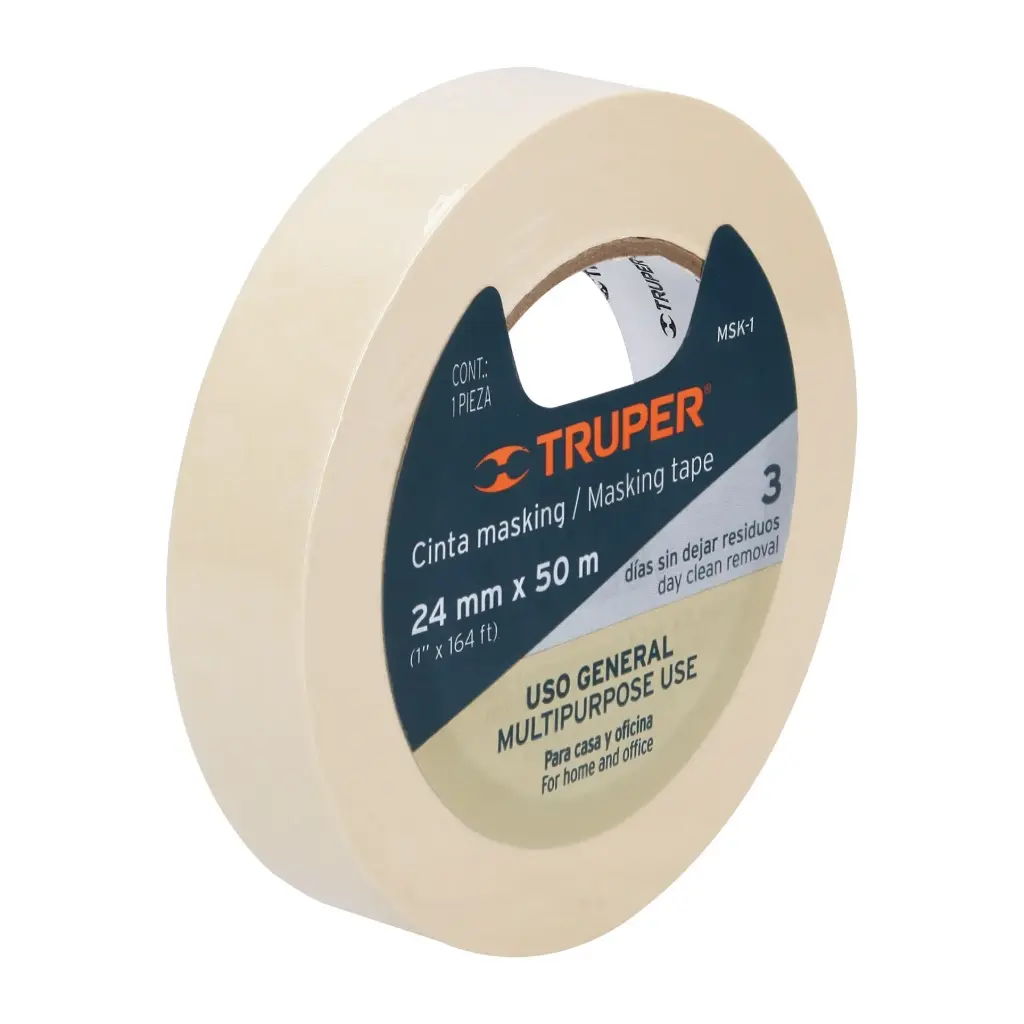 Cinta masking tape de 1" x 50 m|Truper