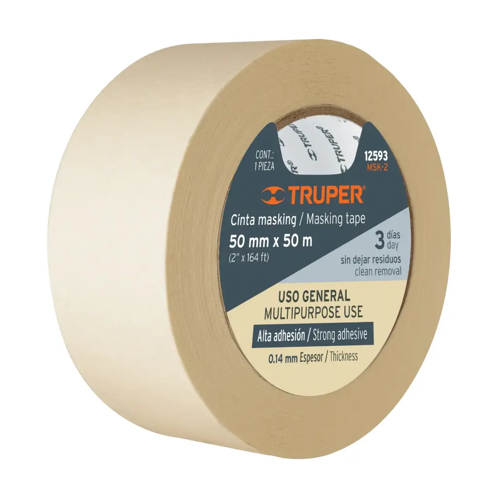 Cinta masking tape de 1 1/2" x 50 m|Truper