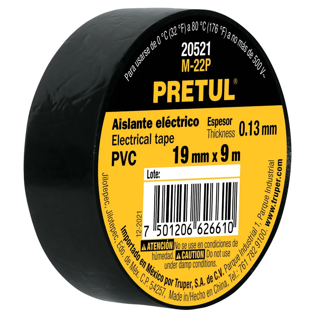 [20521] Cinta de aislar de 9 m x 19 mm negras| Pretul