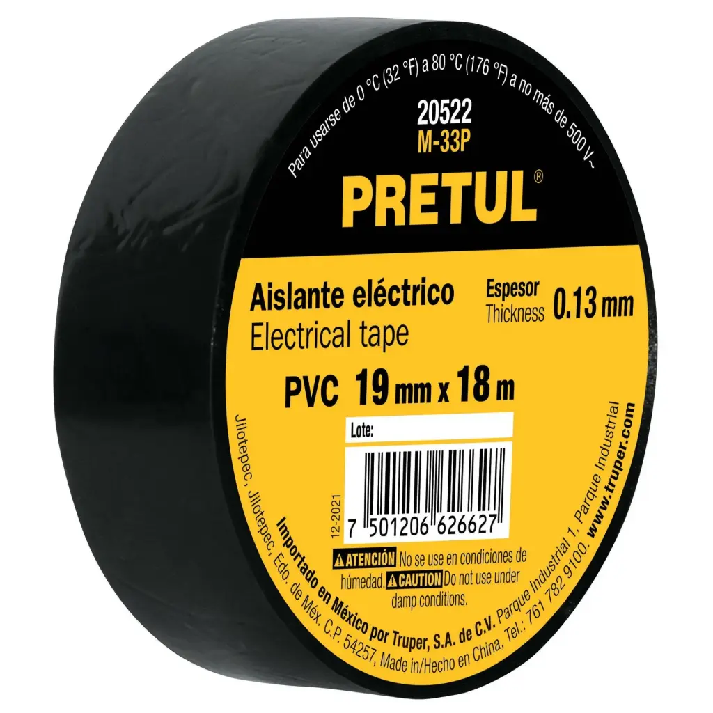 Cinta de aislar de 18 m x 19 mm negras| Pretul