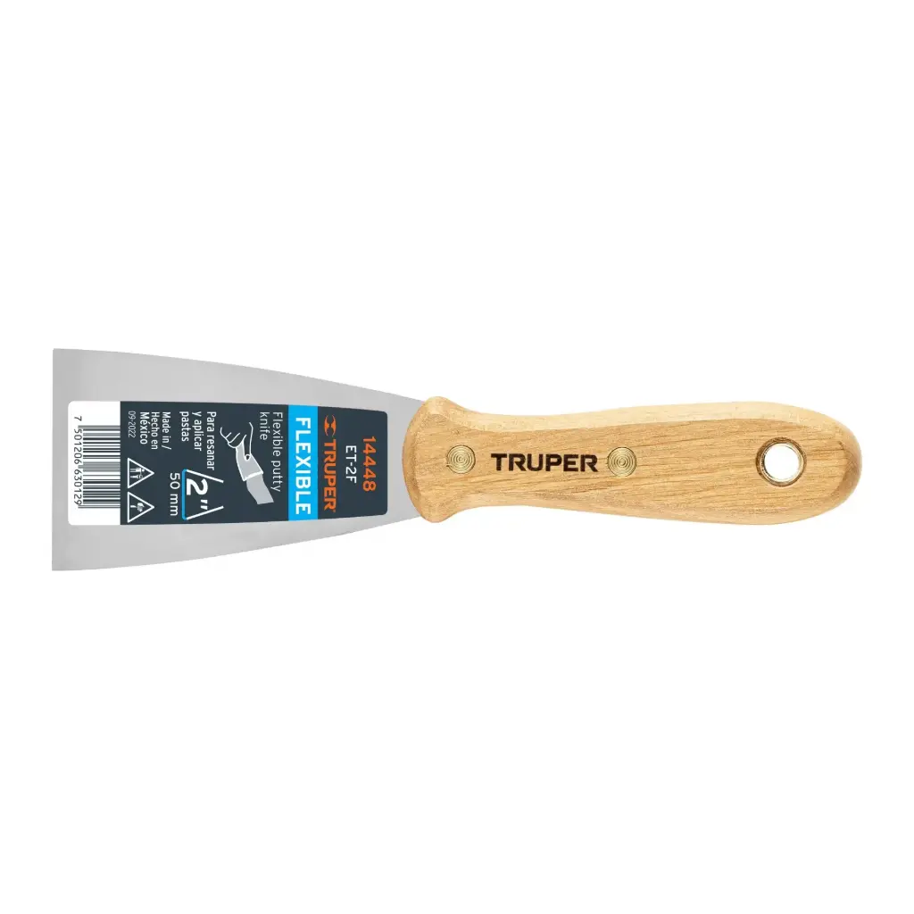 [14448] Espátula flexible 2" con mango de madera | Truper