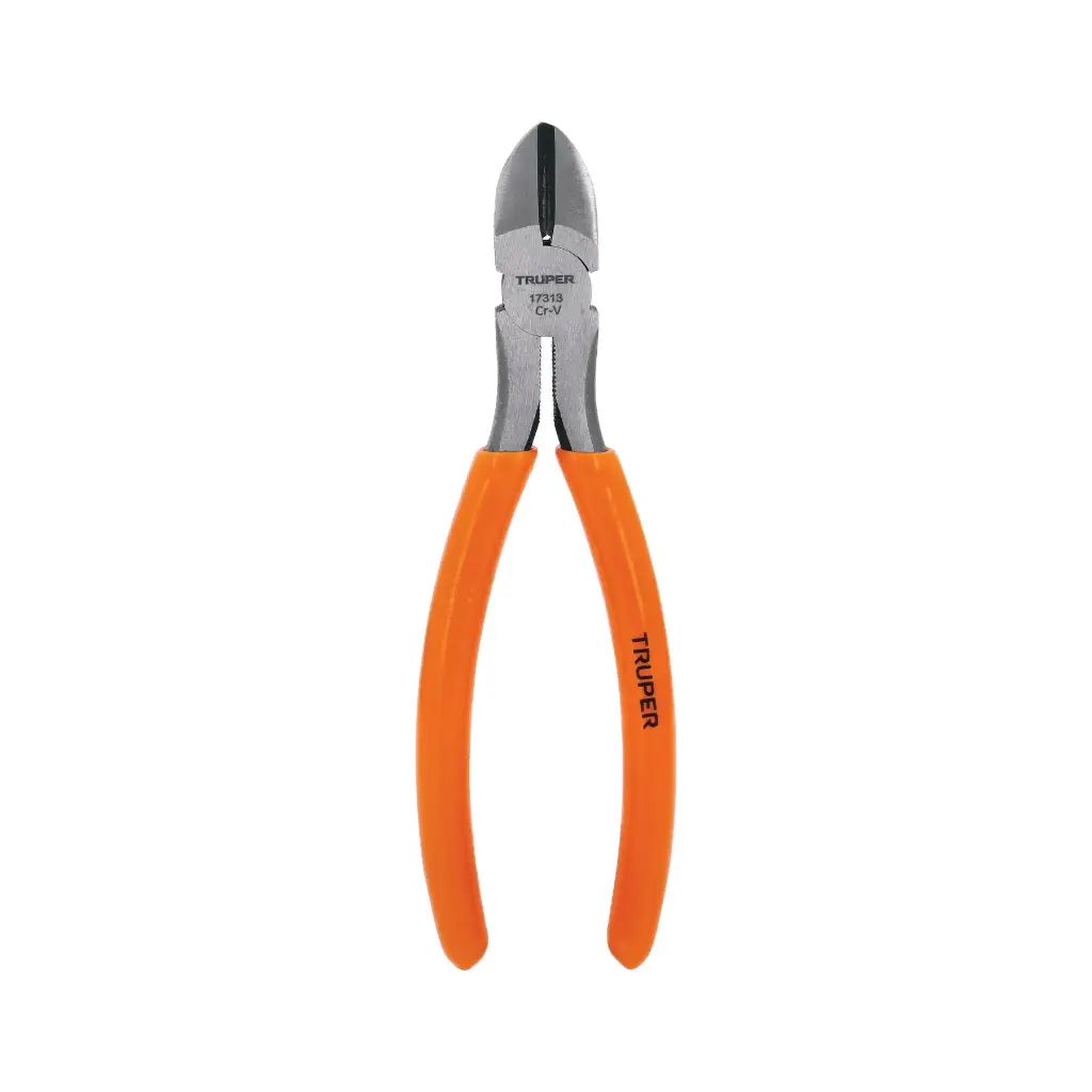 [17313] PINZA DE CORTE DIAGONAL #7  CON MANGO DE PVC