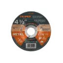 Disco Tipo 27 de 4-1/2" x 6.4 mm para desbaste de metal |Truper