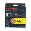 Paquete de Lija 5" grano 320 con 5 discos 8 perforaciones madera | Truper