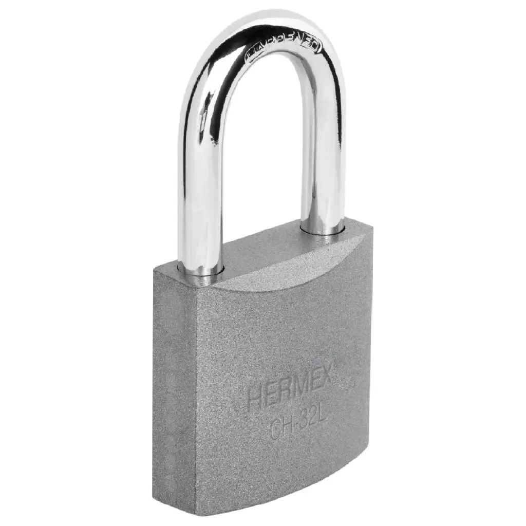 [43793] Candado 32 mm Hierro Largo en Caja | Hermex