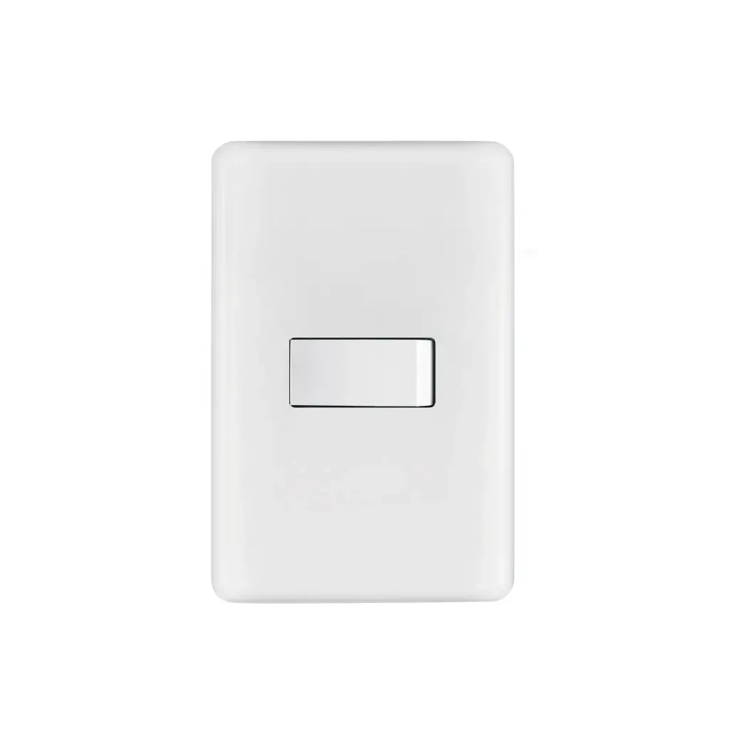 [25084] Placa armada 1 Interruptor de 3 vías Blanco | Volteck Basic