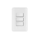 Placa armada 3 Interruptores sencillos Blanco | Volteck Basic