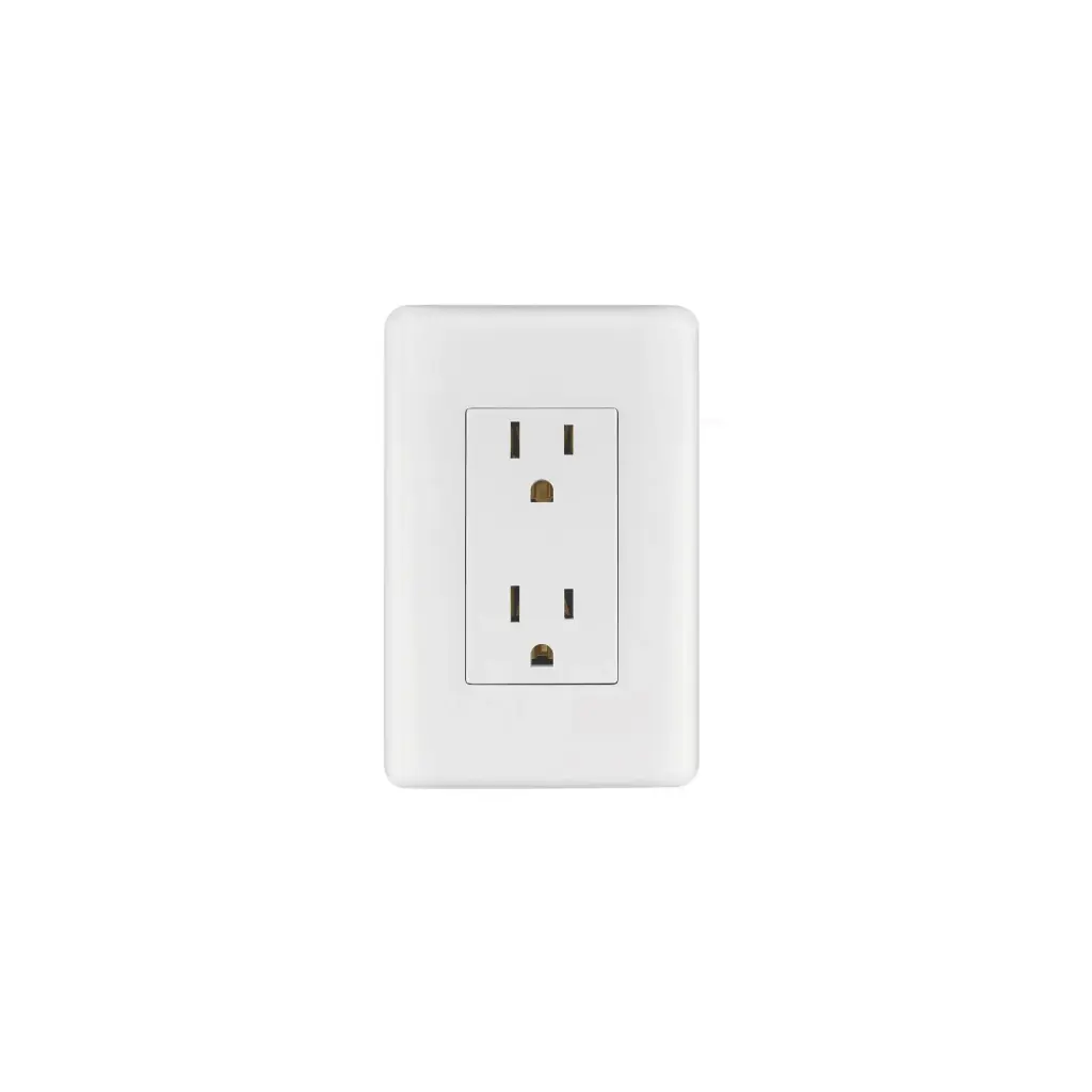 Placa armada Contacto dúplex 2 polos + tierra Blanco | Volteck Basic