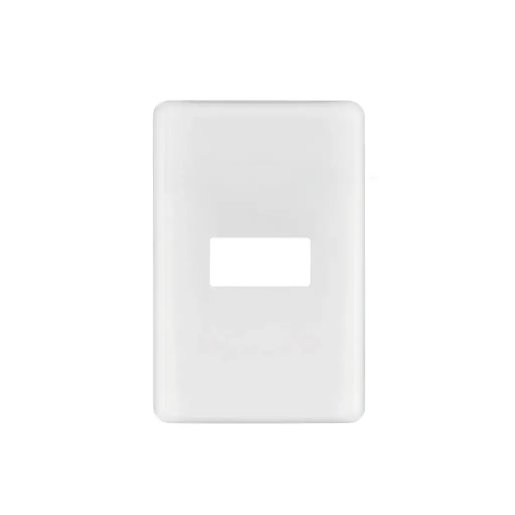 [27222] Placa 1 módulo ABS Blanca| Volteck Basic