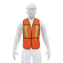 Chaleco de seguridad con cintas reflejantes naranja| Pretul