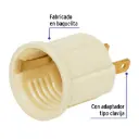 Portalámpara de baquelita con adaptador marfil| Volteck