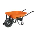 Carretilla 4.5 ft3 Naranja Neumática bastidor tubular | Truper