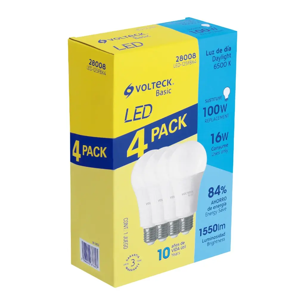 Paquete de lampara led 16w sustituye 100w 4pz│Foco