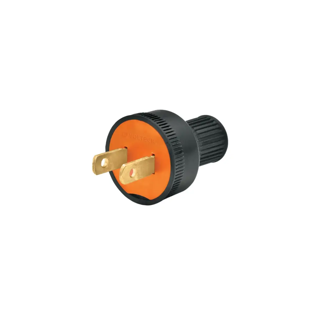 [46210] 2 Clavijas no polarizadas redondas de PVC | Volteck