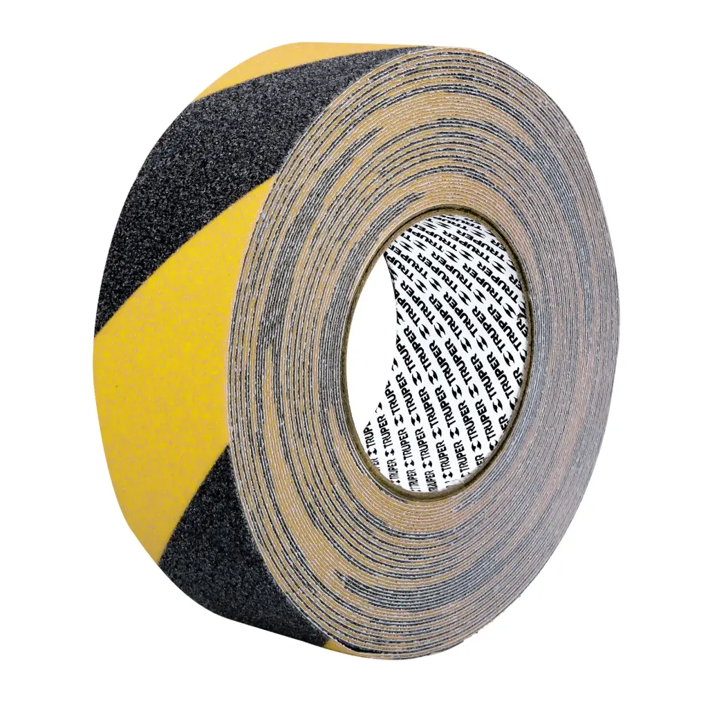 Cinta antiderrapante ama/negra 50mm c/abrasivo con 18m|Truper
