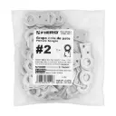 Bolsa colas de pato #2 con 100 pzas altura 3.5 cm ojillo 9 mm | Fiero
