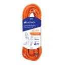 Extensión eléctrica de 4m uso rudo naranja 2x16 AWG | Volteck