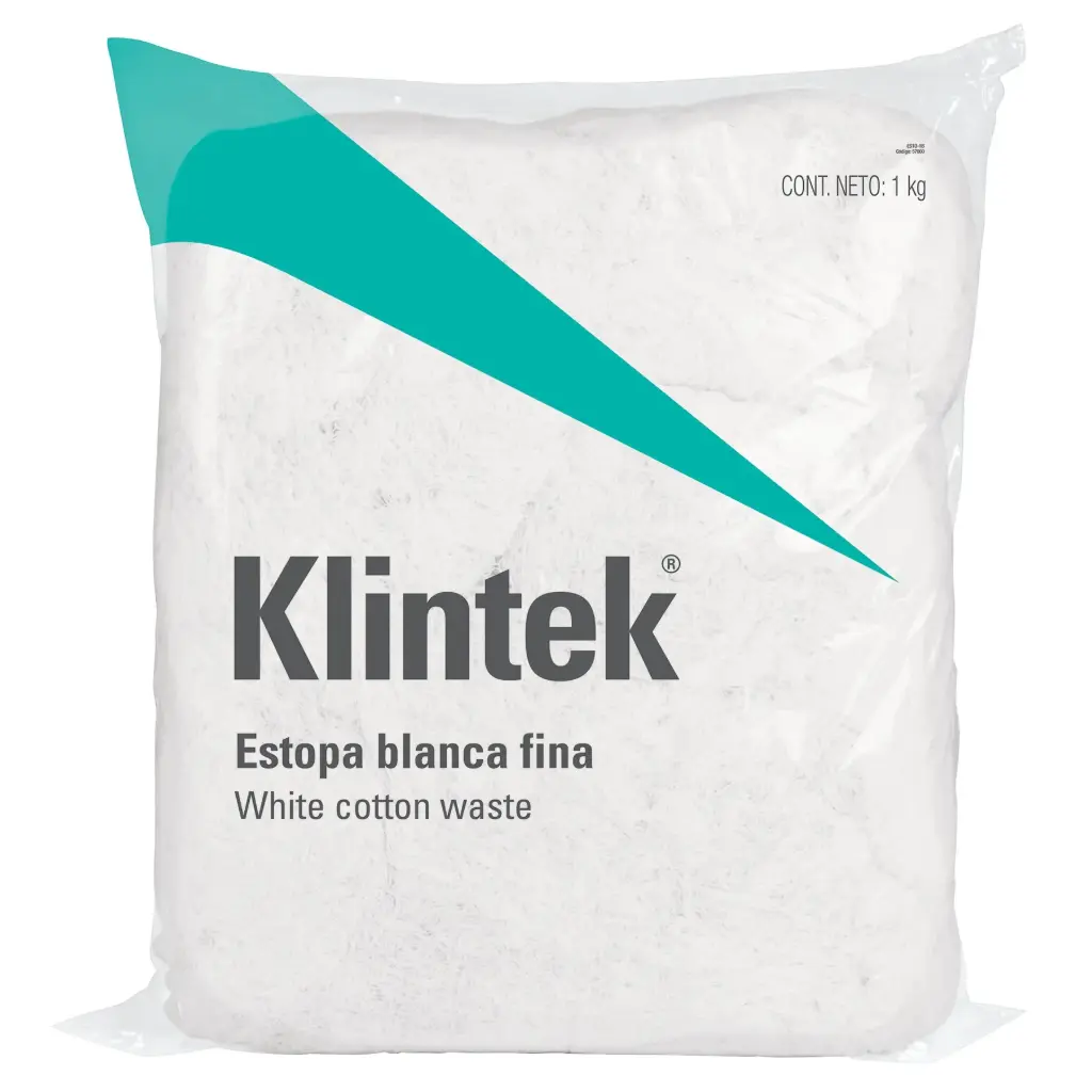 Bolsa de 1 kg de estopa extra fina color blanco | Klintek