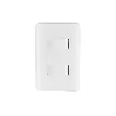 Placa armada 2 Interruptores sencillos Blanco | Volteck Basic