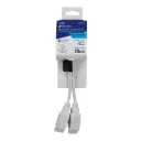 Mini extensión eléctrica doméstica dual 10 cm blanca| Volteck