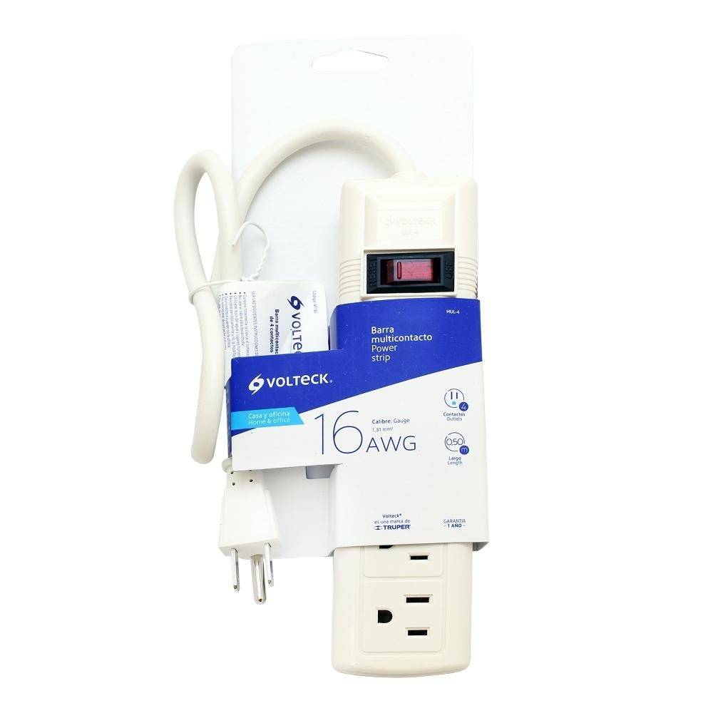 [47181] Multicontacto 16 AWG uso rudo con 4 entradas | Volteck