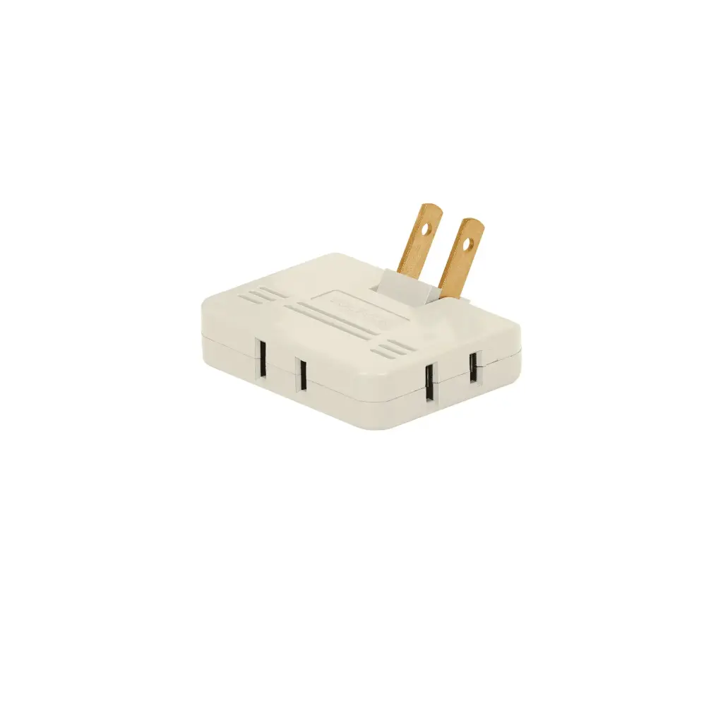 [46812] Multicontacto triple tipo bisagra entradas laterales Volteck