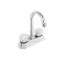 Mezcladora 4" lavabo ABS cuello bar hexagonal BASIC