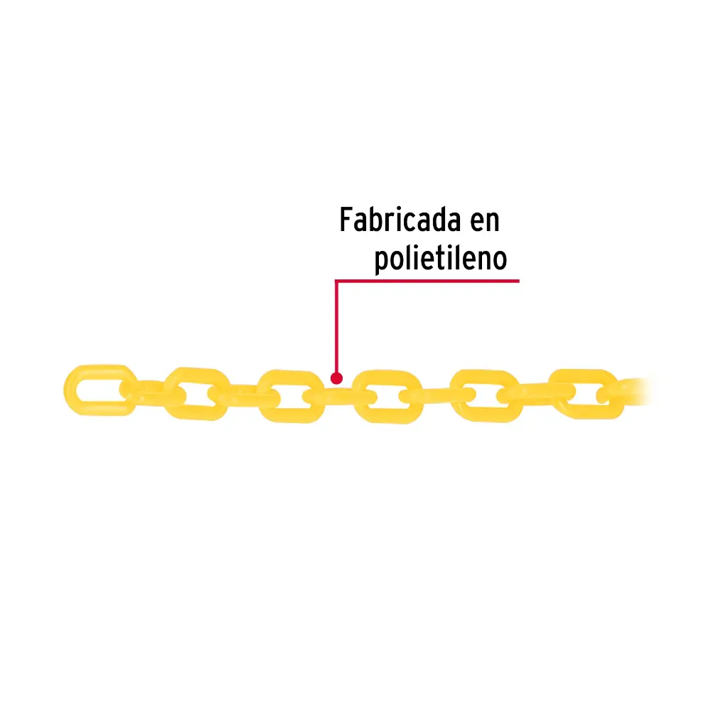 Metro cadena de plástico 3 mm amarillo | Fiero