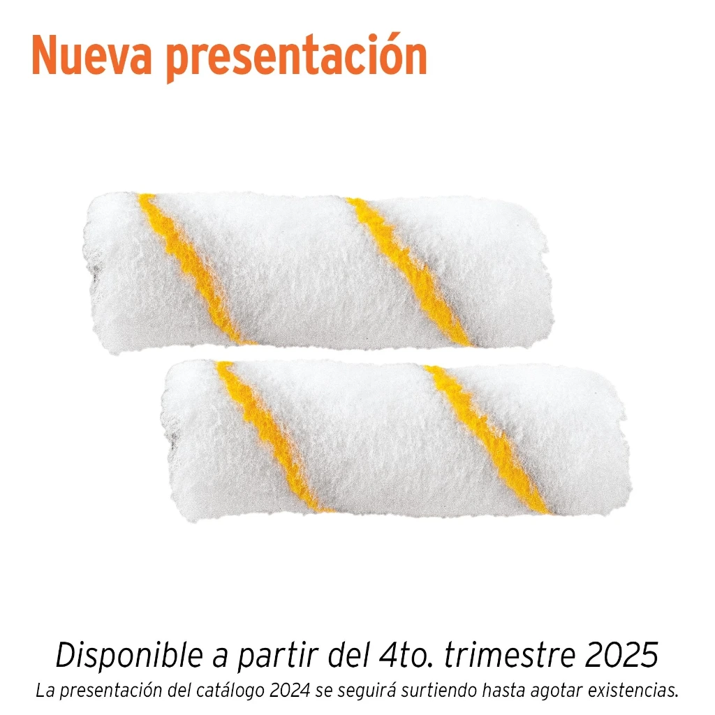 Bolsa c/2 felpas p/mini rodillo de poliéster 4"x3/8"| Truper