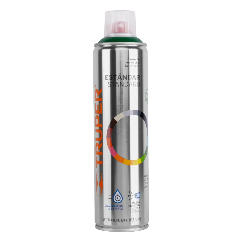 [19047] Pintura en aerosol Verde Hoja bote esbelto 400 ml | Truper