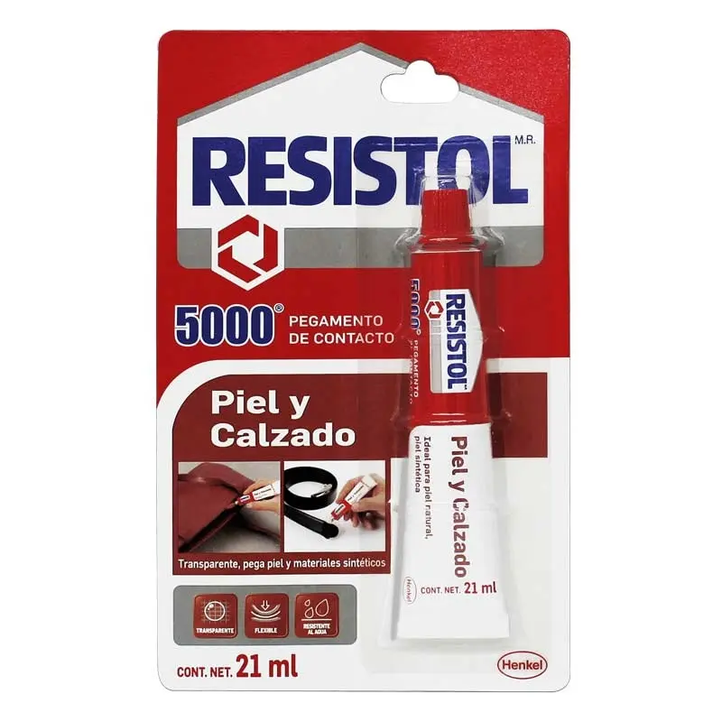 Pegamento 5000 Piel y Calzado Transparente 21ml | Resistol
