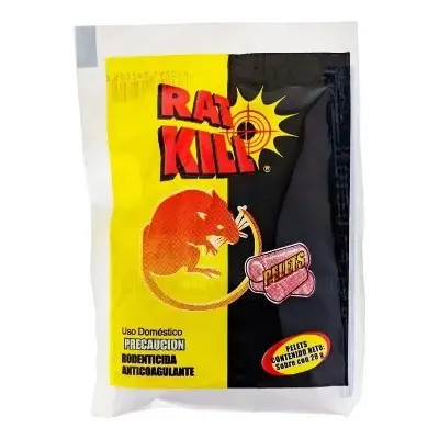 [1382-1] Raticida Rat Kill Churritos sobre 20g | Veneno para ratas
