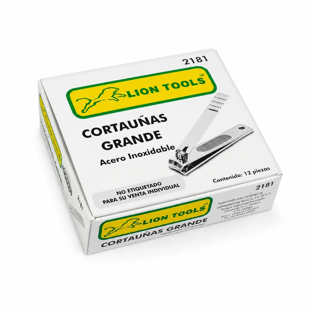 [2181] Caja de cortauñas Grande con 12pz | Lion tools