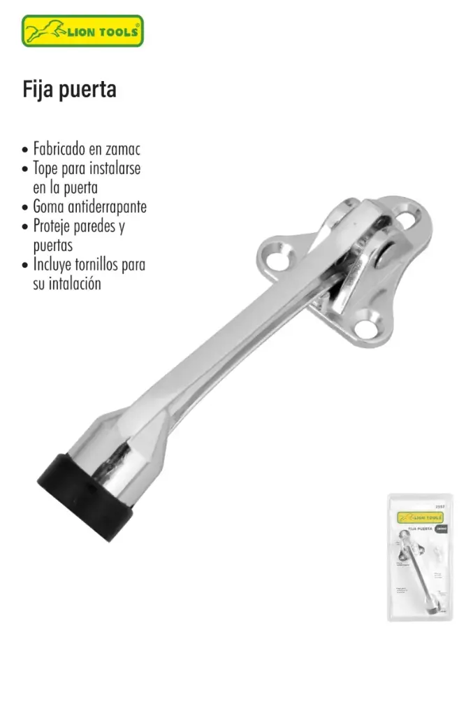 [2557] Fija puerta cromo| Lion Tools