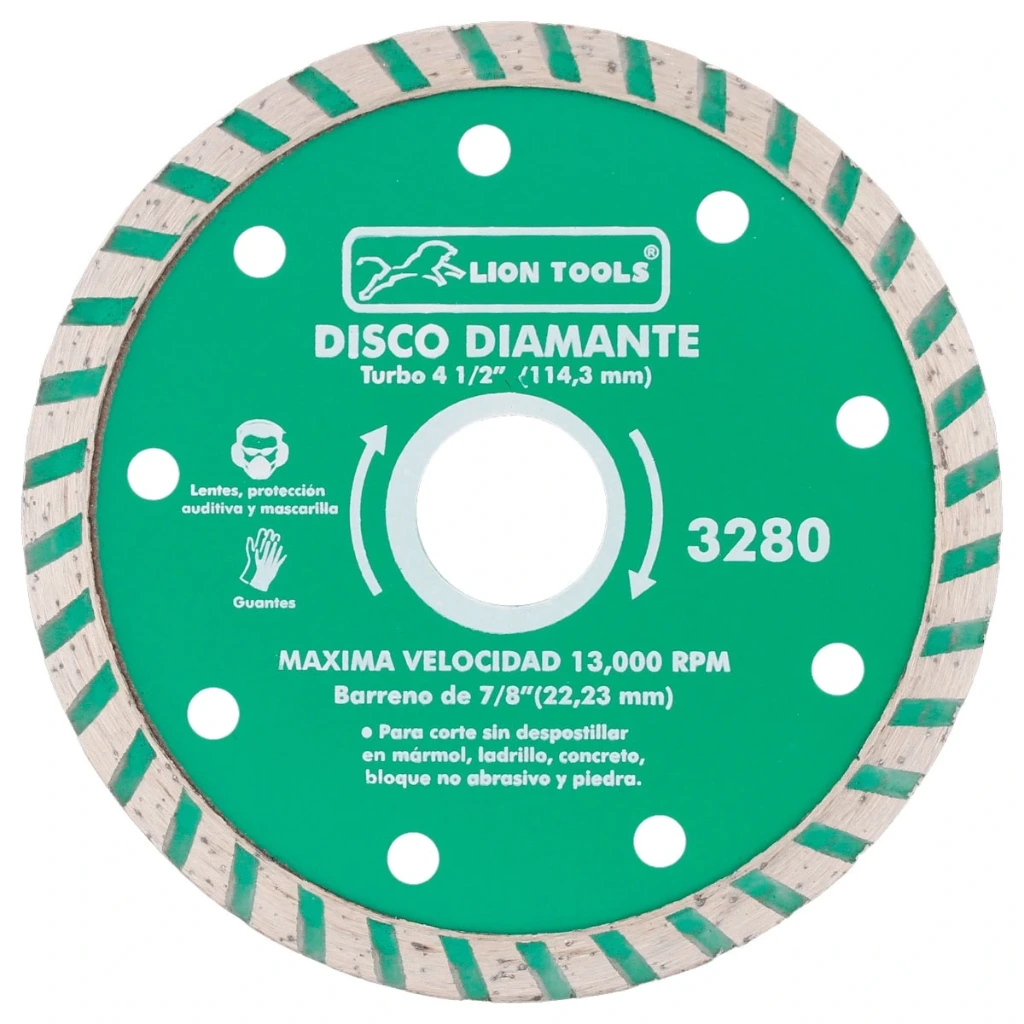 [3280] Disco diamante turbo 4 1/2" | Lion Tools