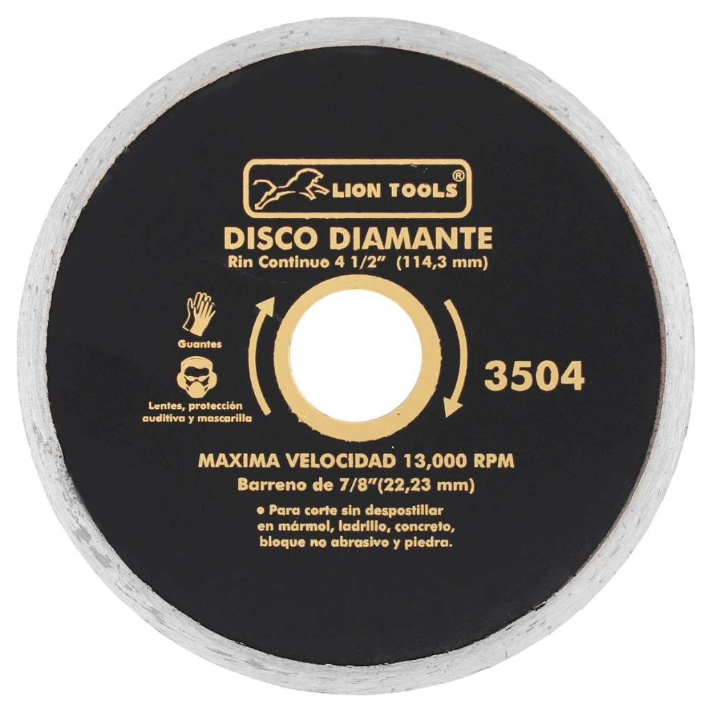 [3504] Disco diamante rin continuo 4 1/2" | Lion Tools