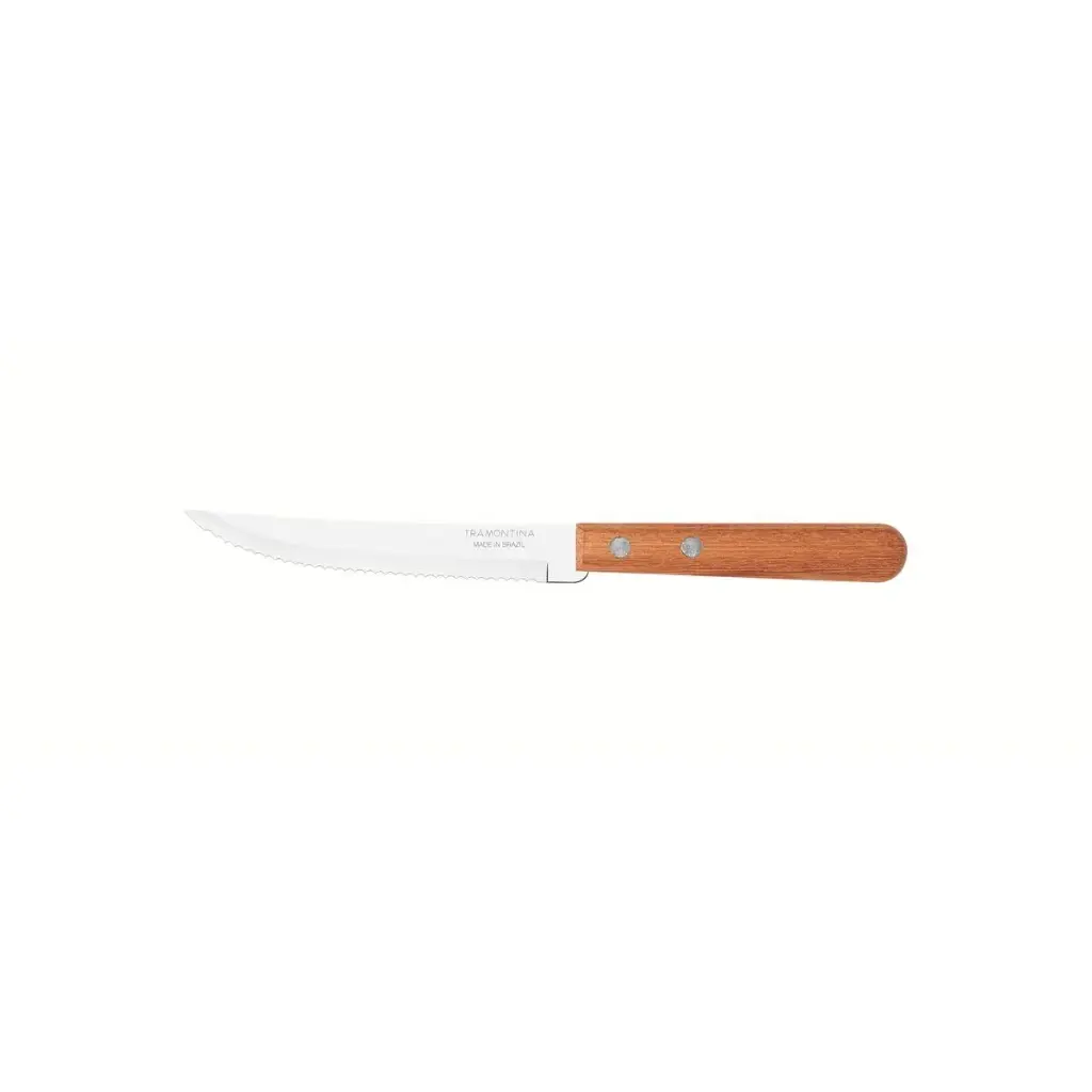 [4324] Cuchillo 4.5" con sierra mango de madera | Tramontina