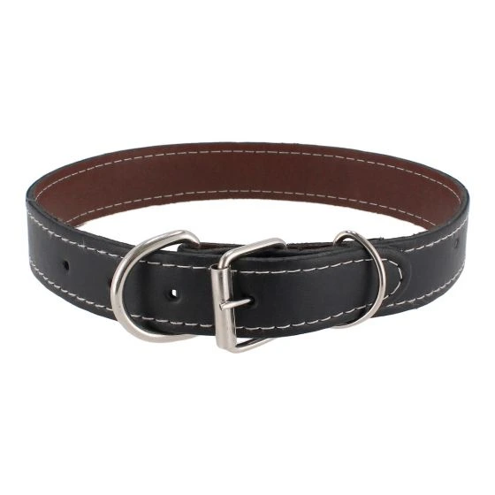 [4434] Collar para perro #6 extragrande piel o vaqueta | Kanio