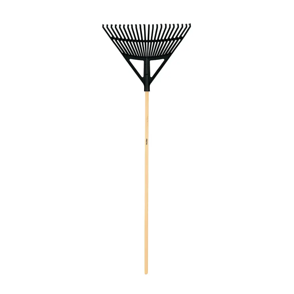 Escoba plástica flex. p/jardín  22 dientesmango 48" Araña| Pretul