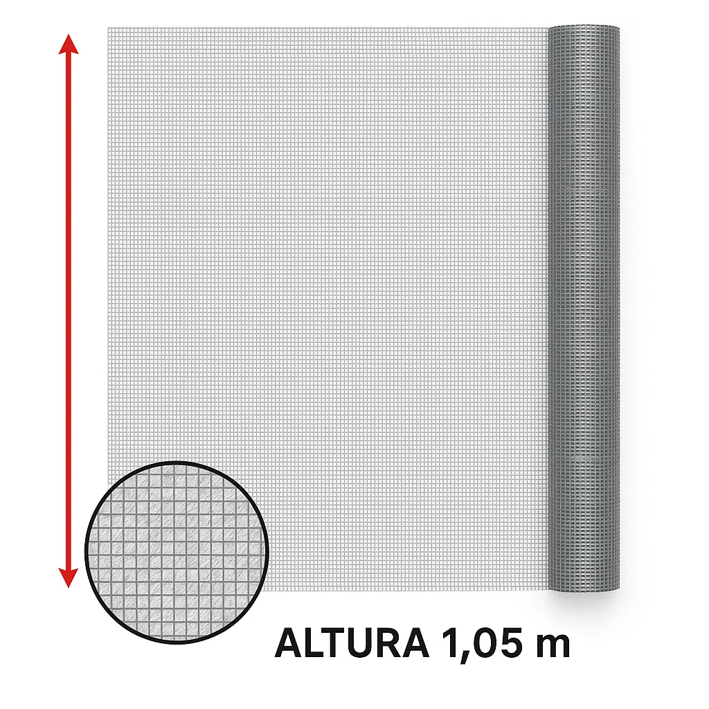 Metro tela mosquitera 1.05 mtrs galvanizada